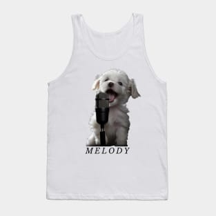 Melody a Singing Puppy Light Tank Top